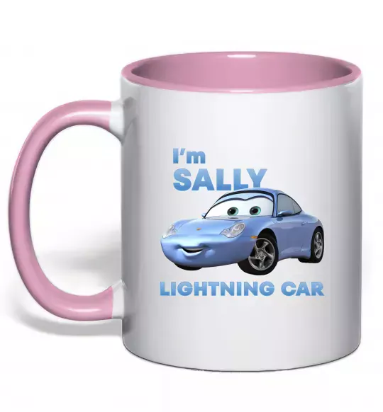 Чашка с цветной ручкой Саллі Нежно розовый фото