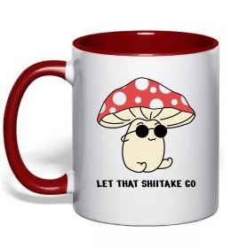 Чашка с цветной ручкой Мухомор в окулярах Чашка с цветной ручкой Мухомор в окулярах