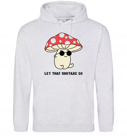 Чоловіча толстовка (худі) Мухомор в окулярах Сірий меланж фото