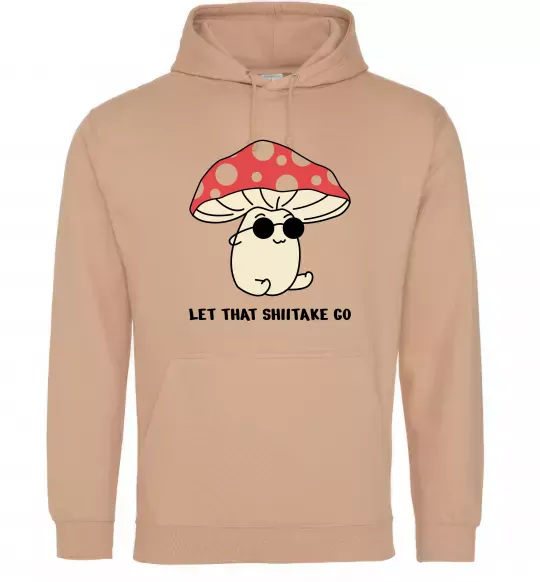 Чоловіча толстовка (худі) Мухомор в окулярах Пісочний фото