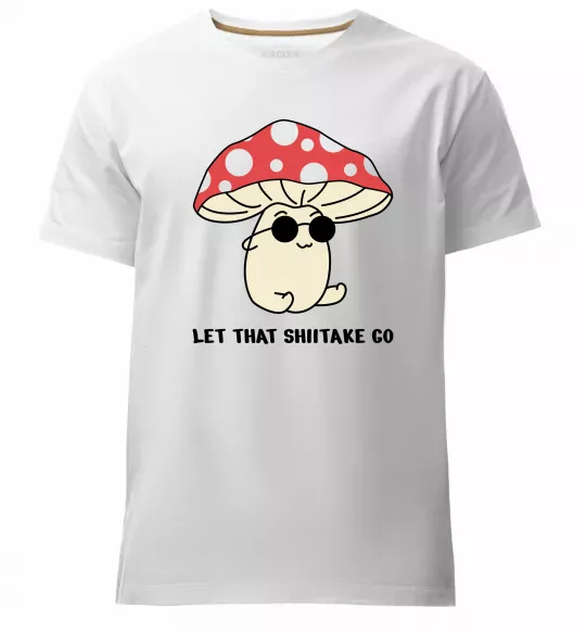 Чоловіча преміум футболка Мухомор в окулярах Білий фото