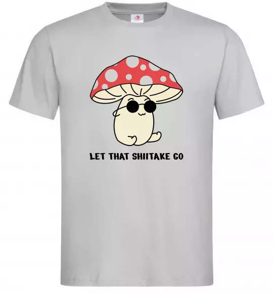 Мужская футболка Мухомор в окулярах Серый фото