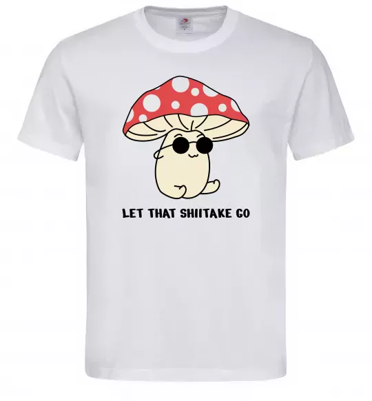 Мужская футболка Мухомор в окулярах Белый фото