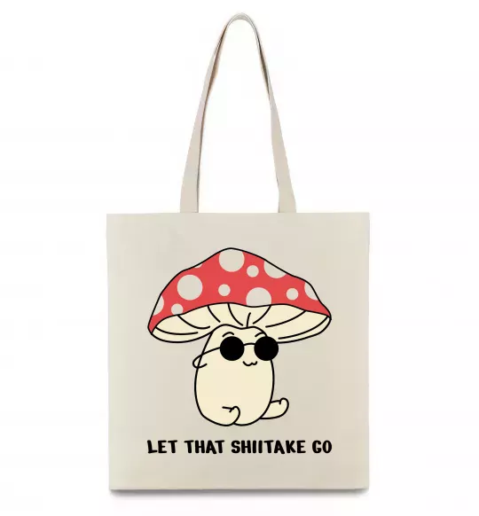 Еко-сумка Мухомор в окулярах Бежевий фото