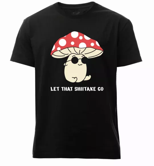 Чоловіча преміум футболка Мухомор в окулярах Чорний фото