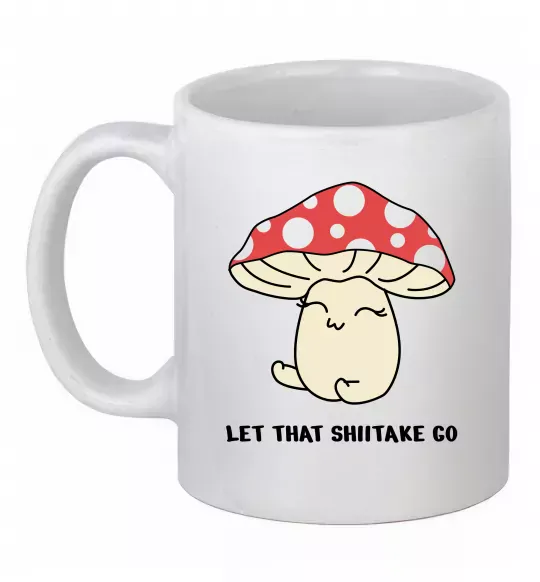 Чашка керамическая Мухомор дівчинка Белый фото