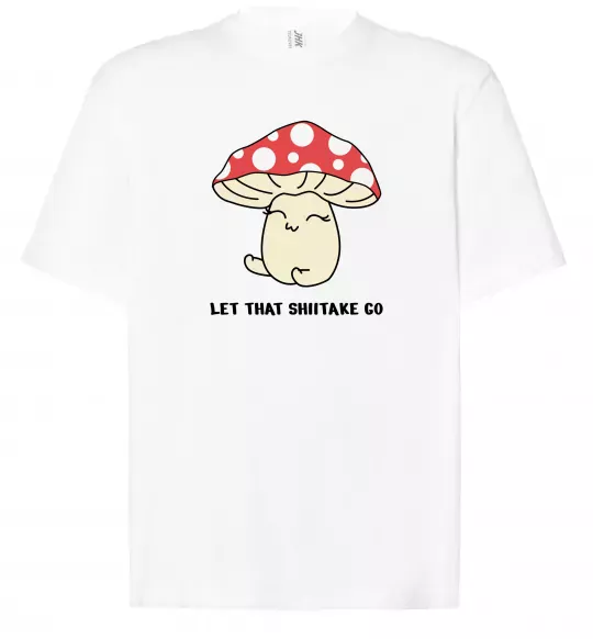 Футболка Оверсайз Мухомор дівчинка Белый фото