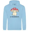 Женская толстовка (худи) Мухомор дівчинка Голубой фото
