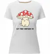 Женская премиум футболка Мухомор дівчинка Белый фото