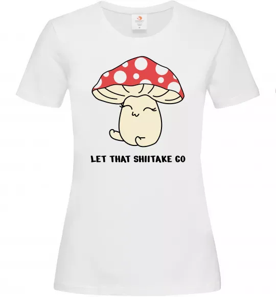 Женская футболка Мухомор дівчинка Белый фото