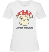 Женская футболка Мухомор дівчинка Белый фото