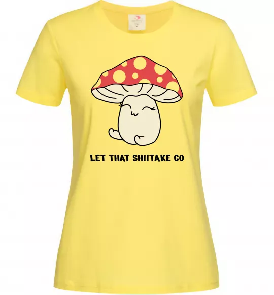 Женская футболка Мухомор дівчинка Лимонный фото