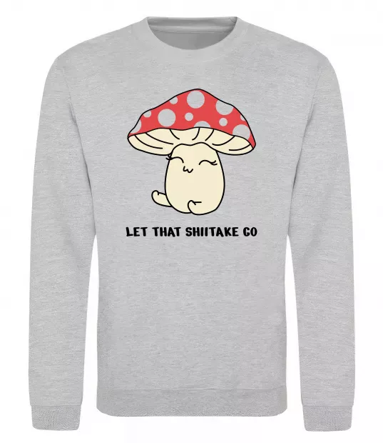 Свитшот Мухомор дівчинка Серый меланж фото