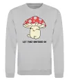 Свитшот Мухомор дівчинка Серый меланж фото