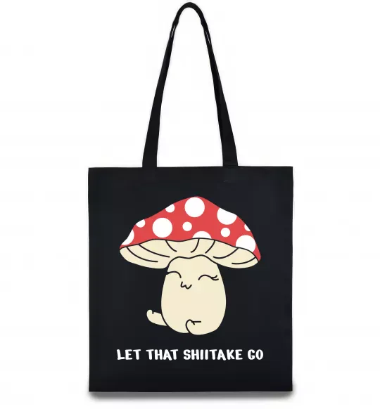 Еко-сумка Мухомор дівчинка Чорний фото