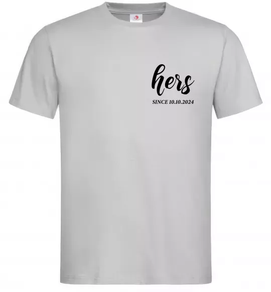 Мужская футболка Hers since Серый фото