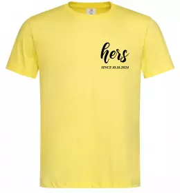 Мужская футболка Hers since Лимонный фото