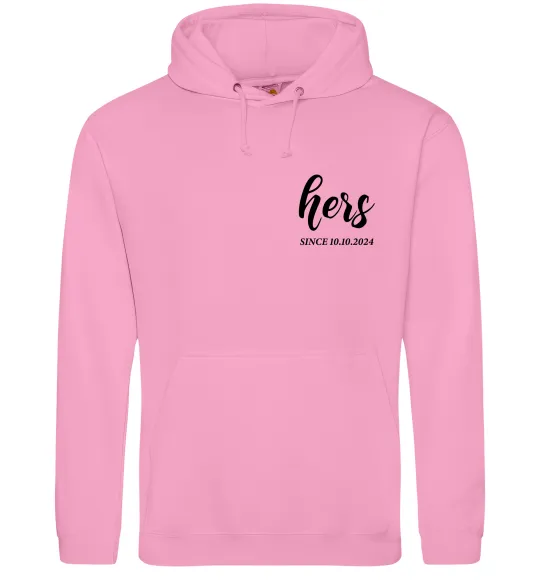 Мужская толстовка (худи) Hers since Розовый фото