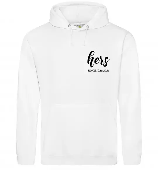 Чоловіча толстовка (худі) Hers since Білий фото
