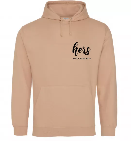 Чоловіча толстовка (худі) Hers since Пісочний фото