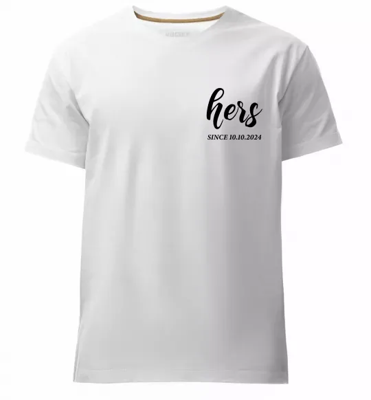 Чоловіча преміум футболка Hers since Білий фото