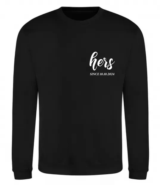 Світшот Hers since Чорний фото