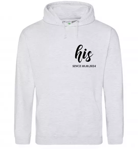 Жіноча толстовка (худі) His since Сірий меланж фото