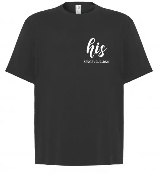 Футболка Оверсайз His since Черный фото