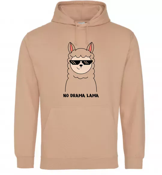 Чоловіча толстовка (худі) No drama lama Пісочний фото
