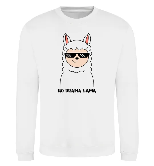 Свитшот No drama lama Белый фото