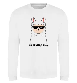 Свитшот No drama lama Белый фото