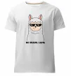 Мужская премиум футболка No drama lama Белый фото