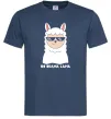 Мужская футболка No drama lama Темно-синий фото