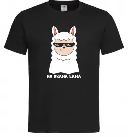 Мужская футболка No drama lama Черный фото
