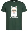 Мужская футболка No drama lama Темно-зеленый фото