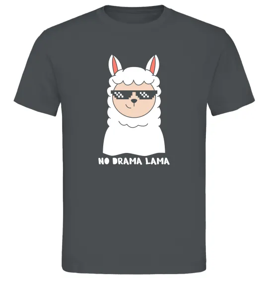 Мужская футболка No drama lama Графит фото