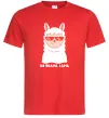 Мужская футболка No drama lama Красный фото
