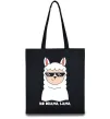 Еко-сумка No drama lama Чорний фото