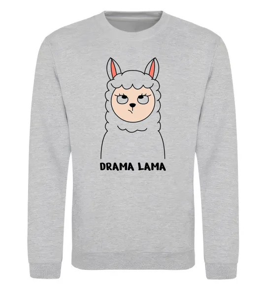 Свитшот Drama lama Серый меланж фото