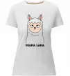 Жіноча преміум футболка Drama lama Білий фото