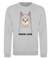 Свитшот Drama lama Серый меланж Свитшот Drama lama Серый меланж фото