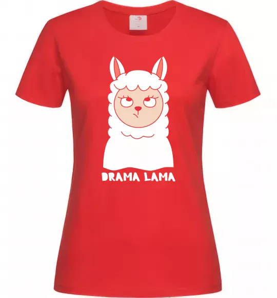 Женская футболка Drama lama Красный фото
