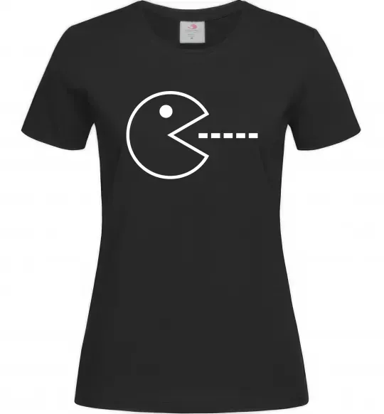 Женская футболка Pacman Черный фото