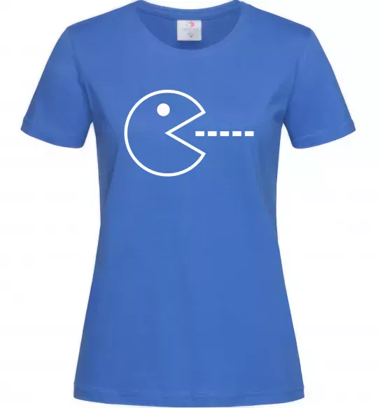 Женская футболка Pacman Ярко-синий фото