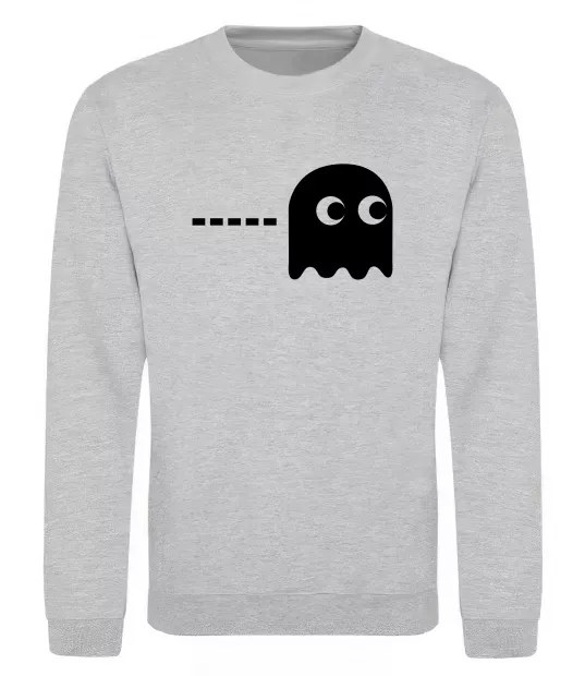 Свитшот Pacman привид Серый меланж фото