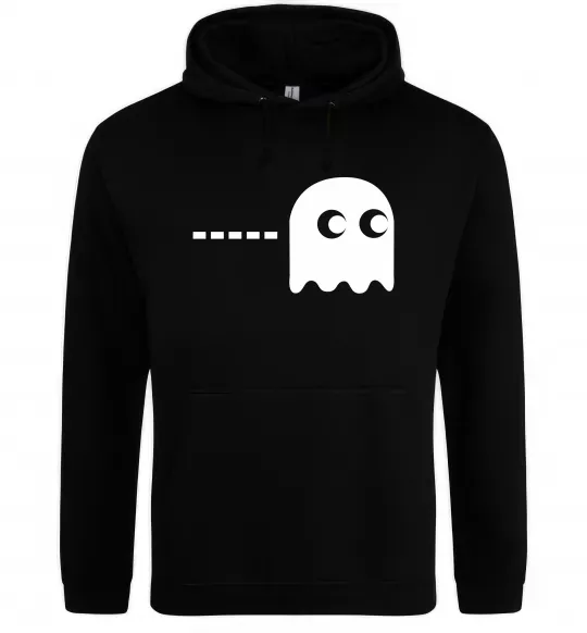 Мужская толстовка (худи) Pacman привид Черный фото