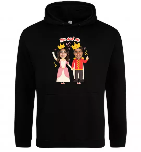 Мужская толстовка (худи) King and Queen Черный фото