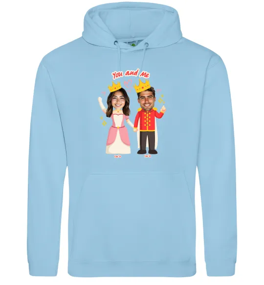 Мужская толстовка (худи) King and Queen Голубой фото