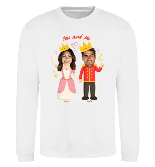 Свитшот King and Queen Белый фото