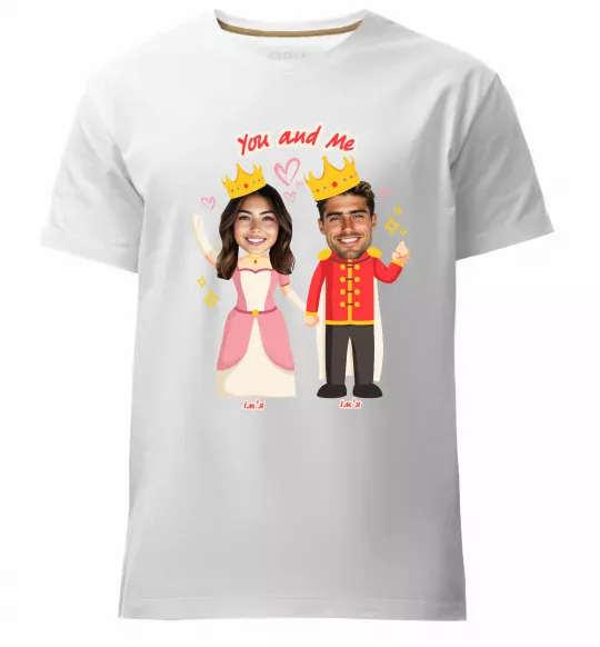 Чоловіча преміум футболка King and Queen Білий фото